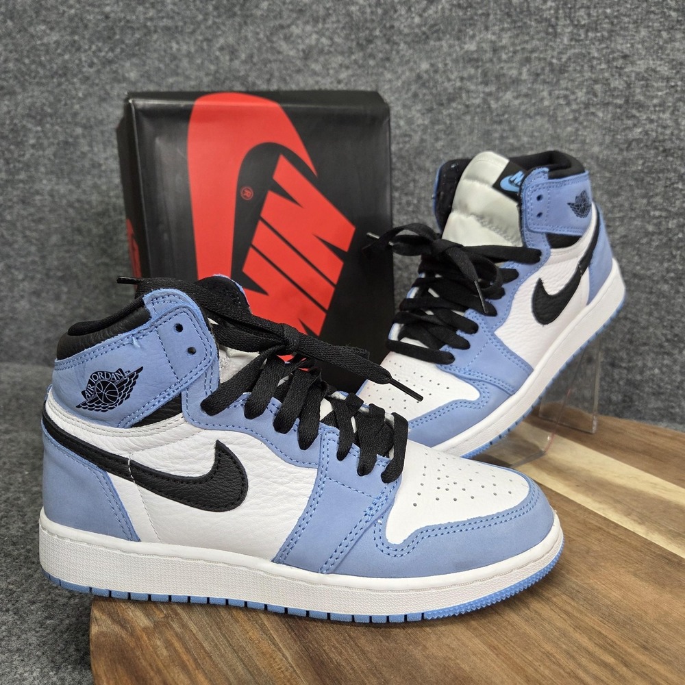 Nike Air Jordan 1 Retro High OG Shoes Youth Size 5Y University Blue 575441-134
